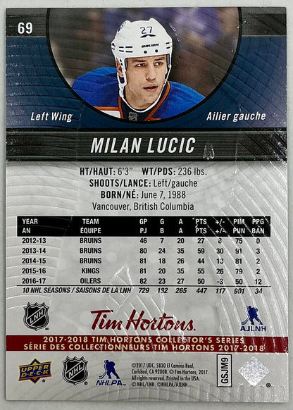2017-2018 UD Tim Hortons Milan Lucic #69