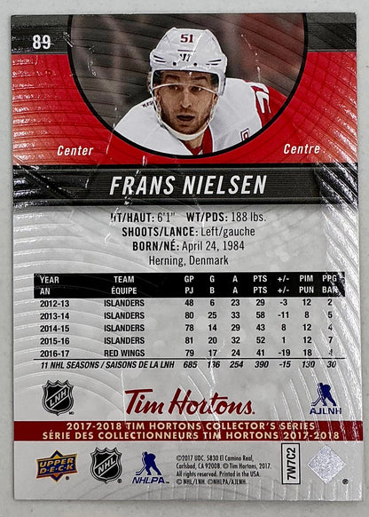 2017-2018 UD Tim Hortons Frans Nielsen #89