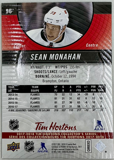 2017-2018 UD Tim Hortons Sean Monahan #96