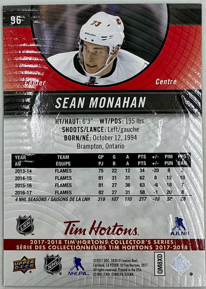 2017-2018 UD Tim Hortons Sean Monahan #96