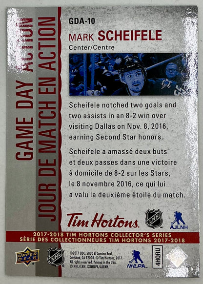 2017-2018 UD Tim Hortons Game Day Action Mark Scheifele GDA-10