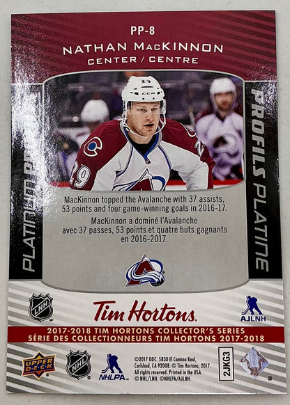 2017-2018 UD Tim Hortons Platinum Profiles Nathan MacKinnon PP-8