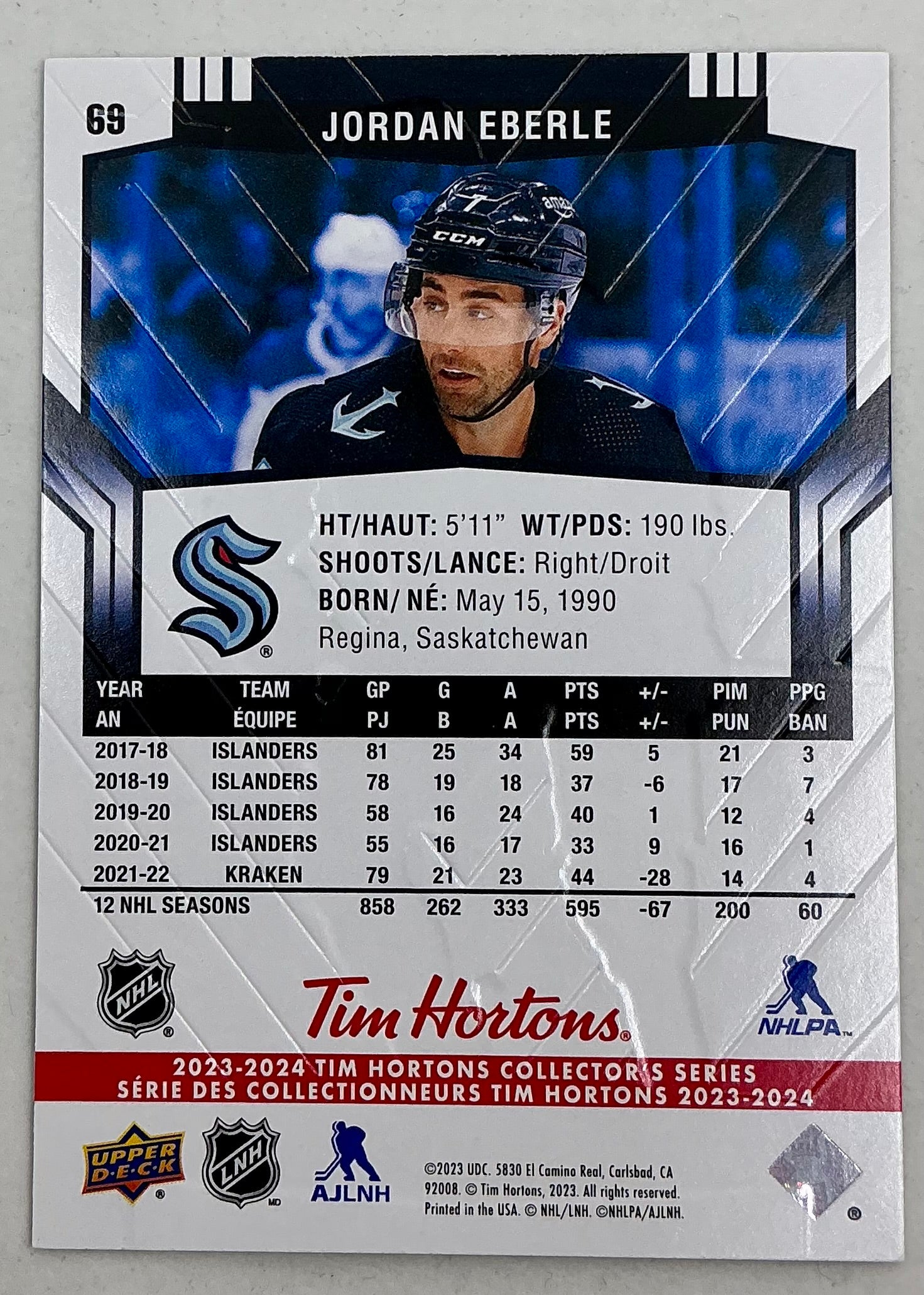 2023-2024 UD Tim Hortons Jordan Eberle #69