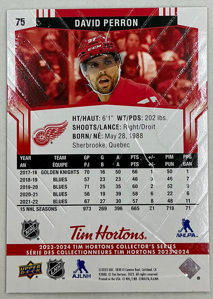 2023-2024 UD Tim Hortons David Perron #75