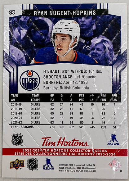 2023-2024 UD Tim Hortons Ryan Nugent-Hopkins #93