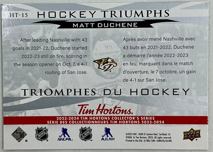 2023-2024 UD Tim Hortons Hockey Triumphs Matt Duchene HT-15
