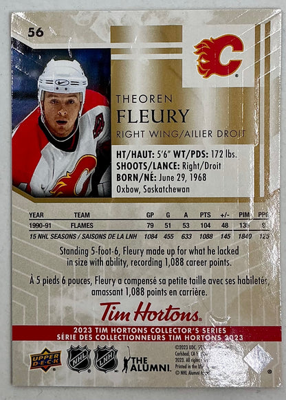 2023 UD Tim Hortons Hockey Legends Theoren Fleury #56