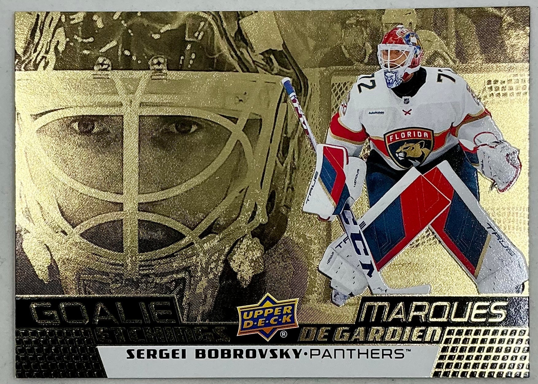 2025-2026 UD Tim Hortons Goalie Etchings Sergei Bobrovsky GE-8