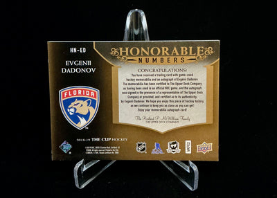 2018-2019 The Cup Honorable Numbers Patch Evgenii Dadonov /63