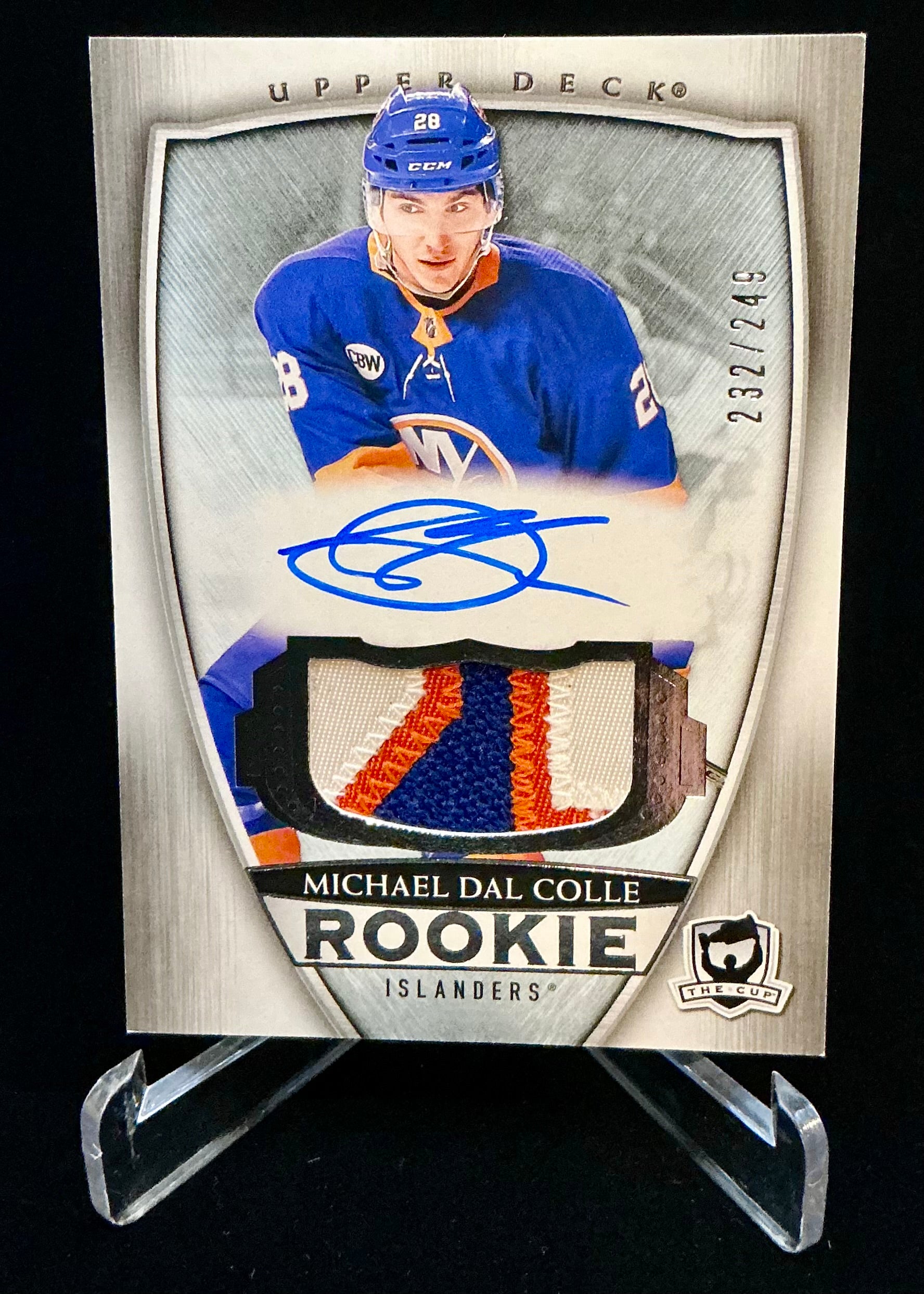2018-2019 The Cup Rookie Auto Patch Michael Del Colle #77 /249