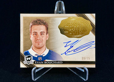 2018-2019 The Cup Rookie Class of 2019 Evan Bouchard Gold Foil Auto /75