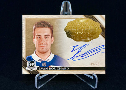 2018-2019 The Cup Rookie Class of 2019 Evan Bouchard Gold Foil Auto /75