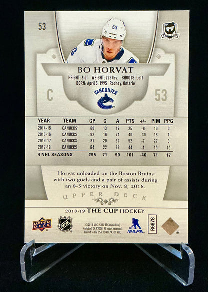 2018-2019 The Cup Bo Horvat Base Set #53 /249