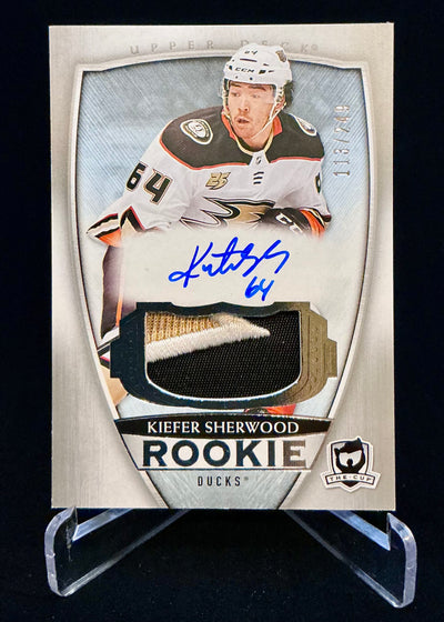 2018-2019 The Cup Rookie Auto Patch Kiefer Sherwood #117 /249