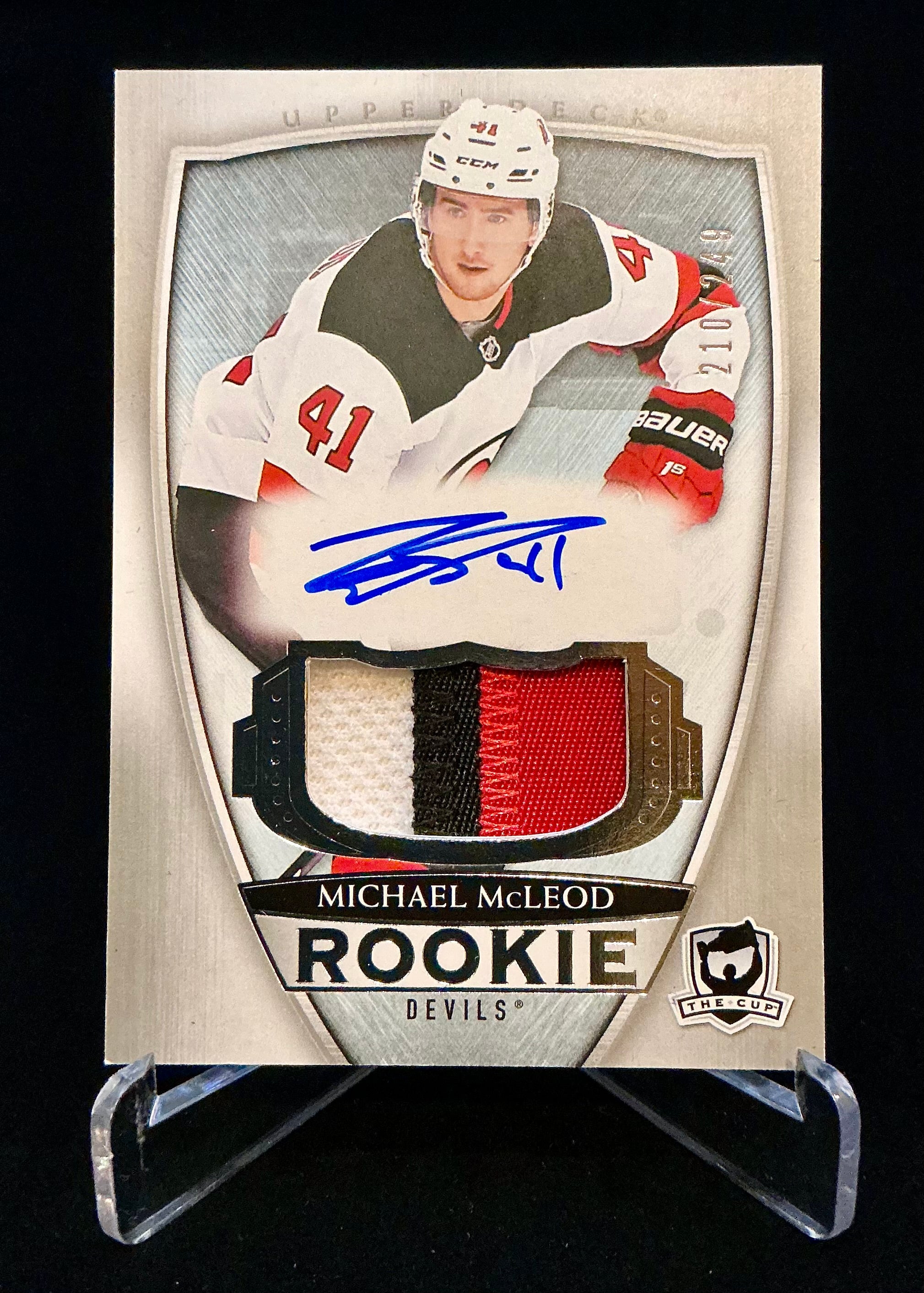 2018-2019 The Cup Rookie Auto Patch Michael McLeod #144 /249