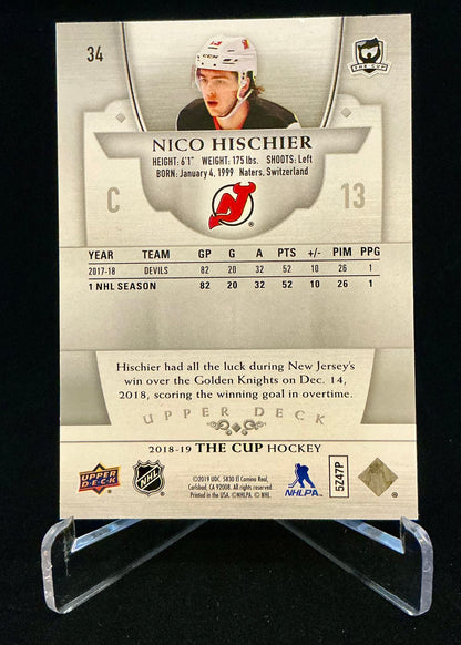 2018-2019 The Cup Nico Hischier Base Set #34 /249