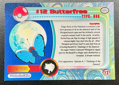 Pokémon Topps Butterfree #12 Series 1 (Blue Logo)