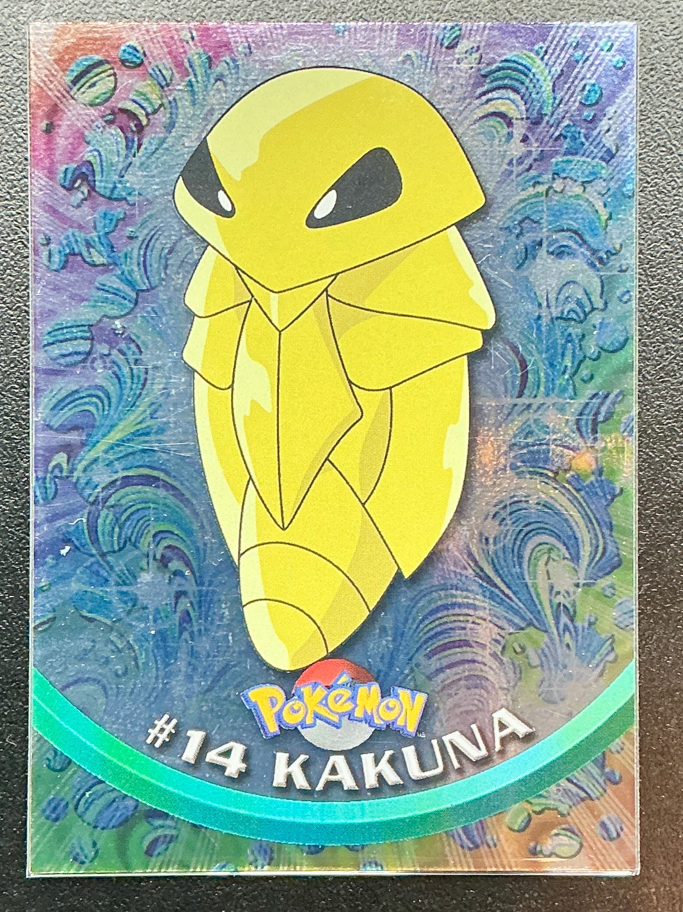Pokémon Topps Silver Foil Kakuna #14 Series 1 (Blue Logo)