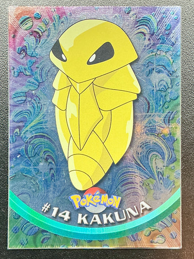 Pokémon Topps Silver Foil Kakuna #14 Series 1 (Blue Logo)