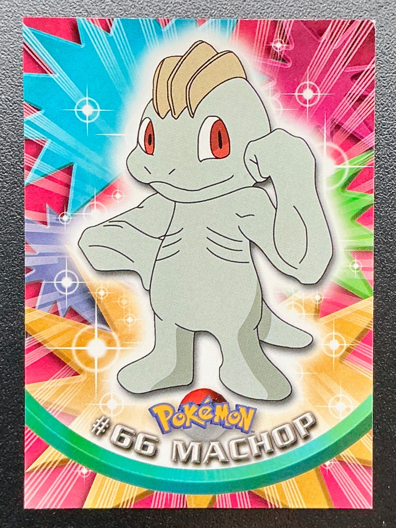 Pokémon Topps Machop #66 Series 1 (Blue Logo)