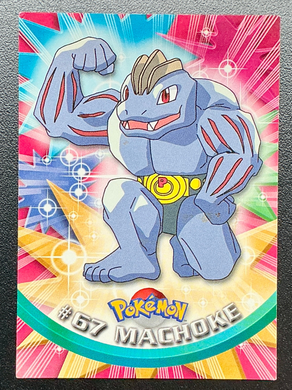 Pokémon Topps Machoke #67 Series 1 (Blue Logo)