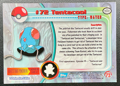 Pokémon Topps Tentacool #72 Series 1 (Blue Logo)
