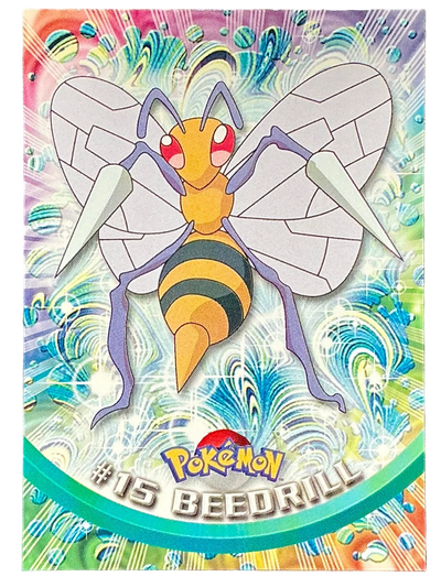 Pokémon Topps Beedrill #15 Series 1 (Black Logo)