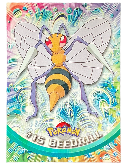 Pokémon Topps Beedrill #15 Series 1 (Black Logo)