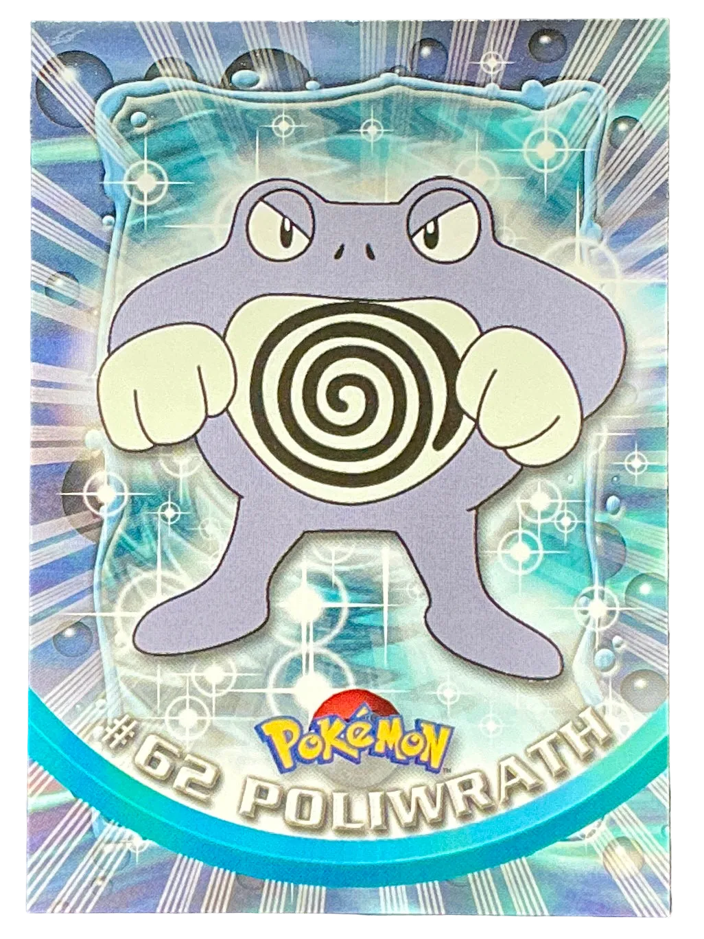 Pokémon Topps Poliwrath #62 Series 1 (Black Logo)