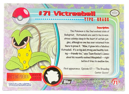 Pokémon Topps Victreebell #71 Series 1 (Black Logo)
