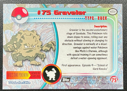 Pokémon Topps Graveler #75 Series 1 (Black Logo)