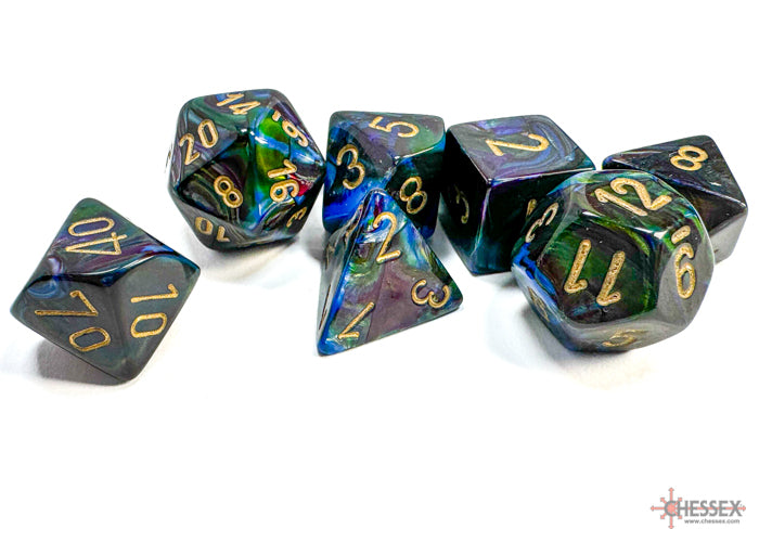 Chessex Shadow (Gold) Polyhedral Dice
