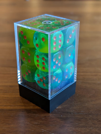 Chessex Plasma Green-Teal (Orange) 16mm