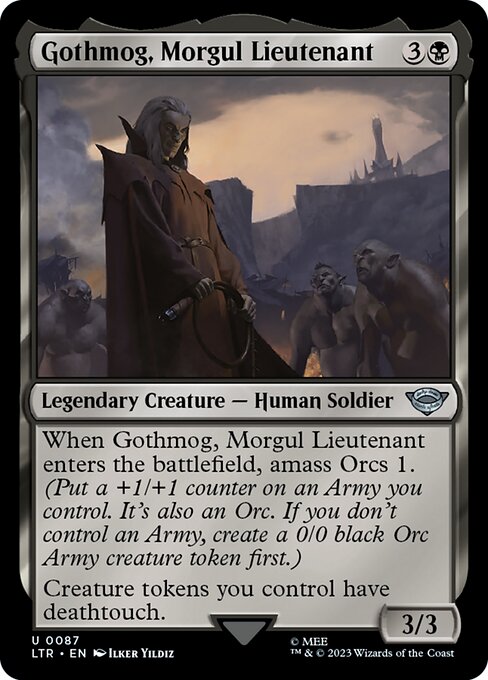  Foil Gothmog, Morgul Lieutenant card from the The Lord of the Rings: Tales of Middle-earth set