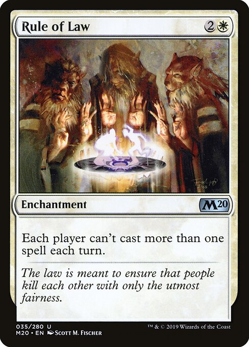 Rule of Law card from the Core Set 2020 set