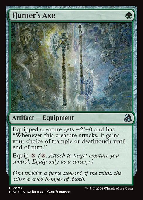 CAD Hunter's Axe card from the Reality Fracture set