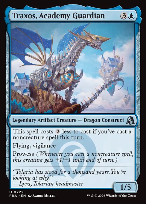 CAD Traxos, Academy Guardian card from the Reality Fracture set