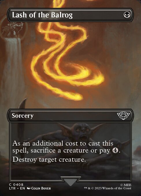  Foil Lash of the Balrog card from the The Lord of the Rings: Tales of Middle-earth set