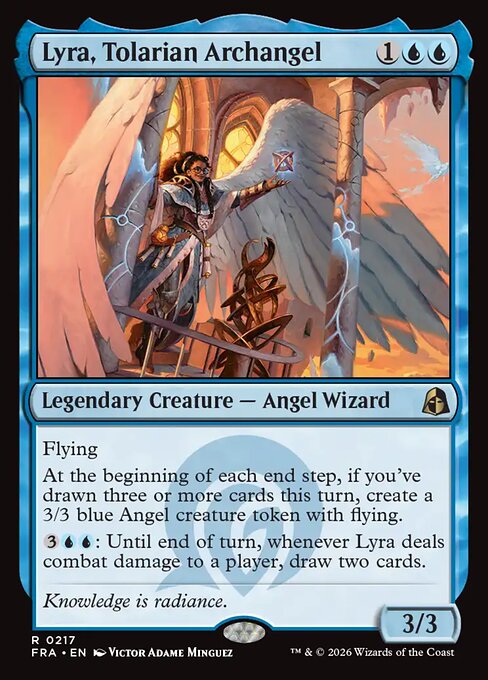 CAD Lyra, Tolarian Archangel card from the Reality Fracture set