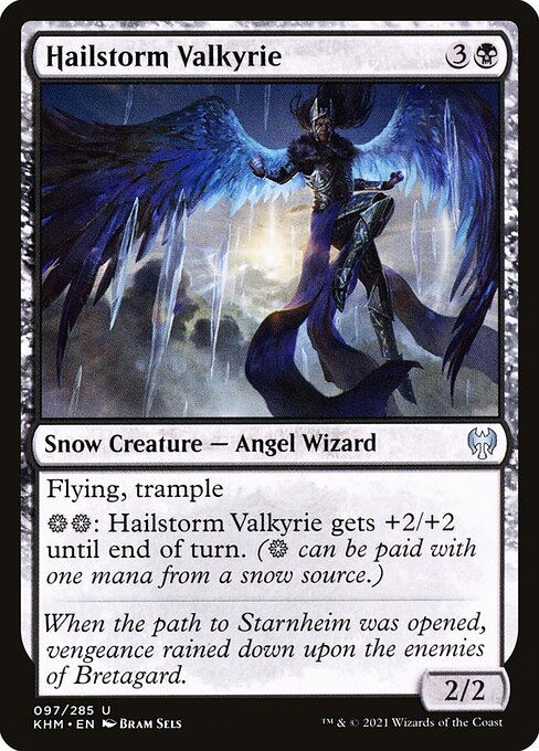  Foil Hailstorm Valkyrie card from the Kaldheim set