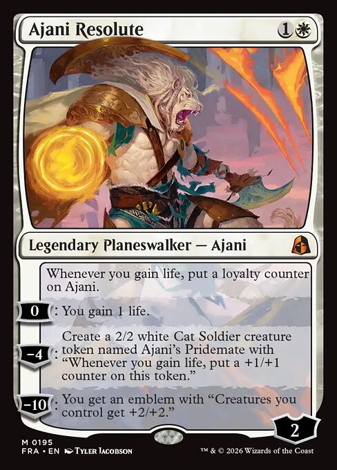 CAD Ajani Resolute card from the Reality Fracture set