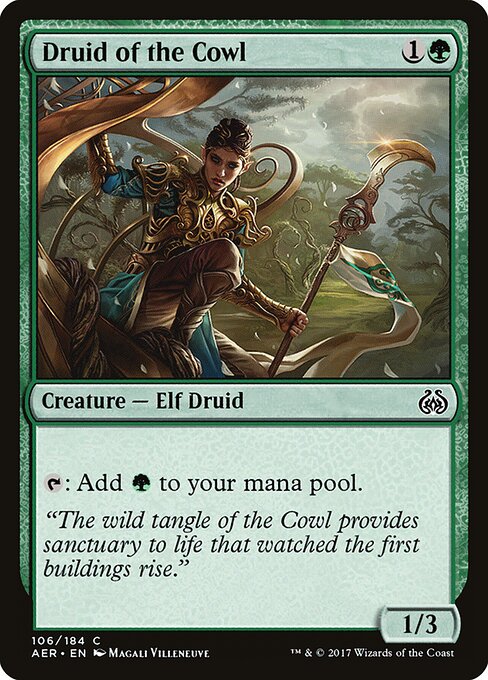 CAD Druid of the Cowl card from the Aether Revolt set