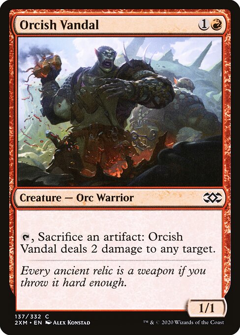 Foil Orcish Vandal card from the Double Masters set