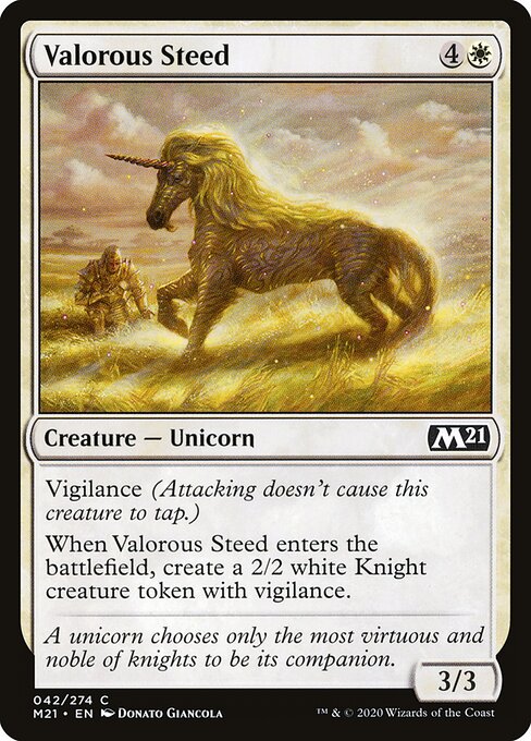 Valorous Steed card from the Core Set 2021 set