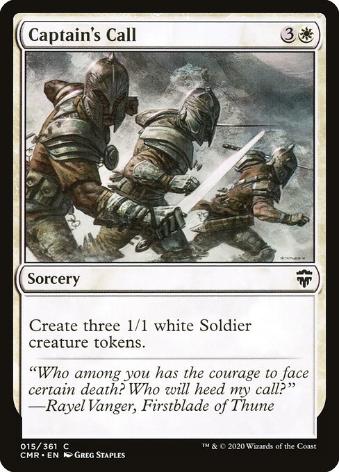  Foil Captain's Call card from the Commander Legends set