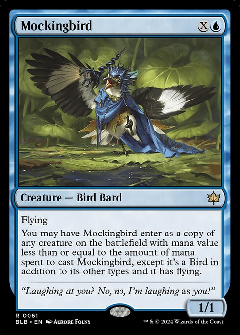 CAD Mockingbird card from the Bloomburrow set