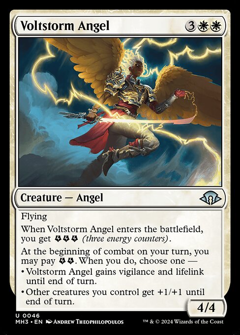 Foil Voltstorm Angel card from the Modern Horizons 3 set