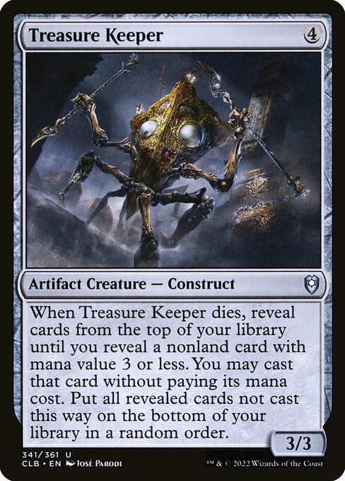 Foil Treasure Keeper card from the Commander Legends: Battle for Baldur's Gate set