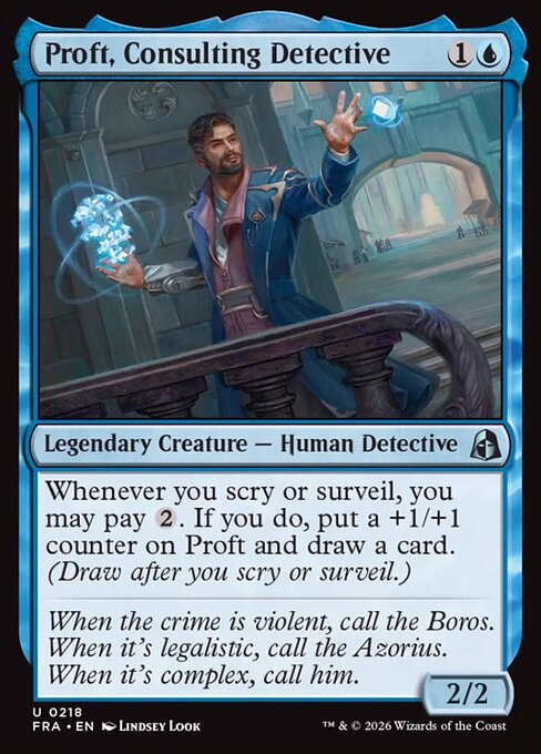 CAD Proft, Consulting Detective card from the Reality Fracture set