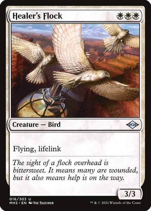  Foil Healer's Flock card from the Modern Horizons 2 set
